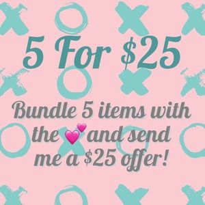 5 items for $25! 💕